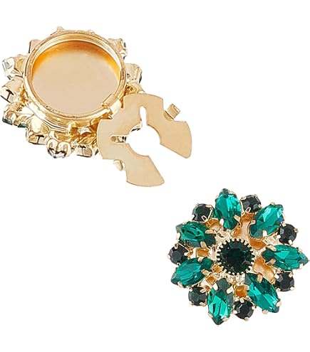 Bottone Strass, 10pcs 0.8in/2cm Bottoni Con Strass Royal Fiore Bottoni - 8
