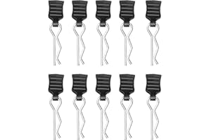 CHDZSW 10 Stücke RC Karosserie Clips Deerc Ersatzteile mit Aufreißlaschen RC Körper Shell Pin Karosserie Clips Rc Karosserieklammern Bent Springy für 1/10 1/12 1/16 Fernbedienung Auto Shell Modell Ersatzteil