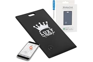 LUXI TECH KeySmart SmartCard Localizzatore Portafoglio Compatibile con Apple Dov’è, Ultra Sottile, Impermeabile IP68, Batteria Sostituibile, Antismarrimento con Notifiche, Tecnologia BLE per iPhone e iPad