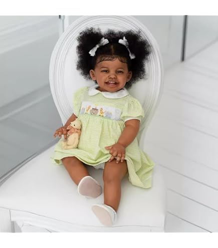 MineeQu 20 inch 50 cm echte baby maat Afro-Amerikaanse Hand geworteld