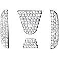 AEEIX Bling Steering Wheel Logo Caps Compatible with Honda, DIY Diamond Crystal Emblem Accessories Interior Decorations for Women,Fit for Civic Accord City Pilot CR-V Odyssey Crosstour Vezel 2013-2020