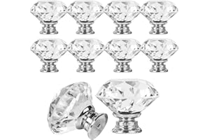 BJ-SHOP Kommode Mobelknopfe, Kristall Knopf 10 Stuck 30mm Knopfe mit Kristallknopf fur Buromobel