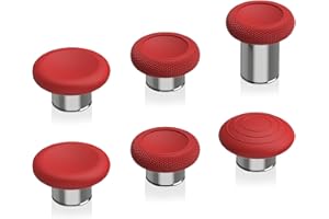 eXtremeRate 6 en 1 Joysticks Remplacement Métal pour Xbox One Elite Series 2/ Elite 2 Core Manette (Modèle 1797) - Rouge