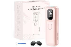 TIIMAGIC IPL Devices Hair Removal Laser, Painless Hair Removal Device at Home, 9 Intelligent Energy Levels for Men, Women, 999,900 Light Pulses for Body, Bikini Area - Pink