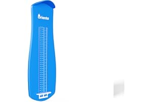 ORIENTO Misura Piede Bambino e Adulto, Numero da 15 a 48 EU, Strumento Misurazione Piede per Scarpe Standard, Misura Piede, Misuratore Scarpe Bambini e Adulti (Blu)