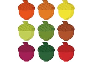Geyee 108 Pcs Thanksgiving Acorn Cutouts Fall Bulletin Board Paper Cutouts Autumn Classroom Decorations Acorn Cut Outs for Kids Harvest Theme Classroom Wall Door Decoration