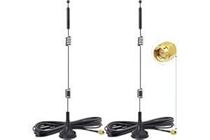 Bingfu Antenna WiFi Bi-Banda 2.4GHz 5GHz 5.8GHz 9 dBi SMA Maschio Base Magnetica Cavo 3 m per Router WiFi Videocamera di Sicurezza Autocarro di Sorveglianza Telecamera di Retromarcia Backup
