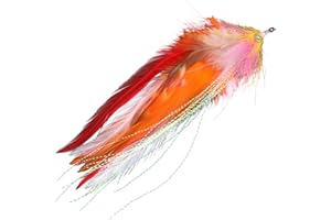 ‎SHARPLACE Sharplace 14cm Fliegenfischen Köder, Carbon Haken Fry Lachs Forelle Meer Barsch Steelhead Elritze Hecht Fliegenfischen Fliegen, Top Water Angelköder für Süßwasser, Salzwasser, Angeln Zubehör