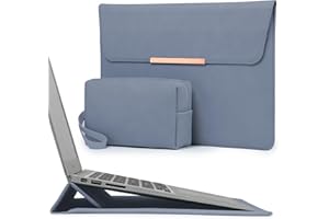 ‎HYZUO HYZUO 13,3-14 Zoll Laptop Hülle Tasche mit Ständer für MacBook Pro 14 M5/M4/M3/M2/M1 2026-2021, MacBook Air/Pro 13,3, 13,8-13,5 Surface Laptop, HP Spectre X360 13/14, Envy 13, Haze Blau(Smiley)