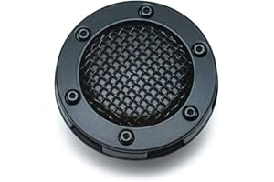 Kuryakyn 6549 Mesh Style Low Profile belüftet Tank/Tankdeckel mit Rechtsgewinde für Harley-Davidson Motorräder mit Schraubtanks, Satin Schwarz