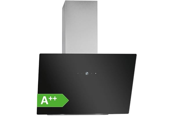 Bomann® Hotte aspirante 60cm | Hotte aspirante à recirculation ou à aspiration | Capot libre 9 niveaux de puissance | Hotte inclinée | Filtre en aluminium inclus | DU 7606.1