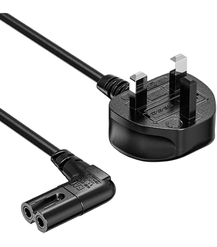 Cavo Alimentazione Universale 2 Pin Figura 8 – 1.8 Metri, Spina UK Per TV LG E Altri