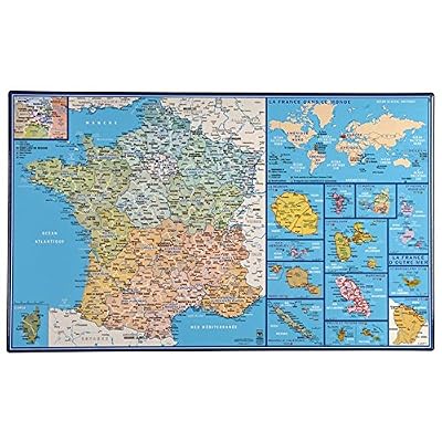 Viquel 136709-06 Sous-Main Carte France + Dom Tom
