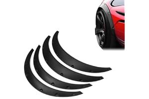 Fesatccoz 4 Piezas Coche Guardabarros Universales, 80cm Ampliación de Salpicaduras Flexibles Protector de Cejas Rueda Bocina Arco ala Extensor para Coche