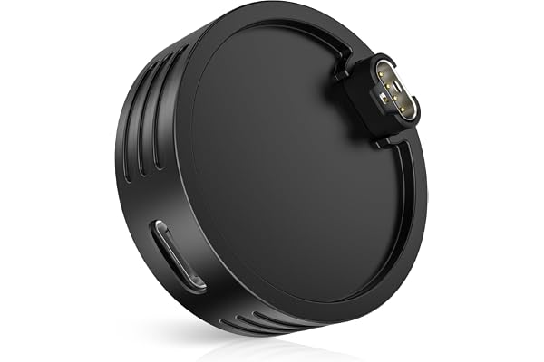 RUXELY USB C Laddadapter för Garmin Klocka,Svart(Boettstorlek ≥47mm) | Typ C Laddkabel Laddstation för Garmin Fenix E 8 7X 6X 5X Pro Plus,Forerunner 970 570 965 945,Quatix 8 7,Tactix 8 7,Approach