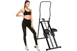 CIGAA Stair Stepper Climber Stairmaster for Home Gym Exercise, Vertical Climber Machine for Full-Body Workout, Compact Folding Stepper Machine with Extended Step Range, Adjustable Handlebar & Pedals