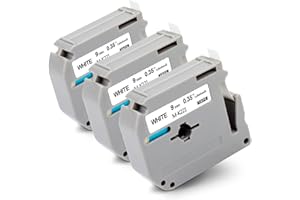 Labelwell Compatible M Ruban Etiquetas 9mm pour Brother M-K221 MK221 MK221s M-K221s Noir sur Blanc pour Brother PT-65 PT-70 PT-80 PT-85 PT-90 PT-M95 PT-45M PT-100 PT-110 PT-55 Etiqueteuse, Lot de 3