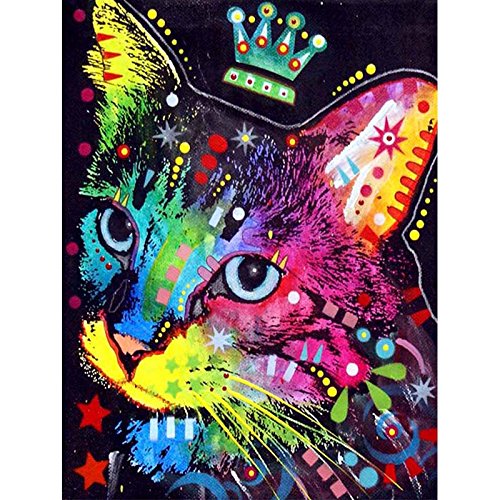ARTISTORE 5D Pittura Diamante Gatto colorato Ricamo per Decorazione Della Parete di Casa Set Completo