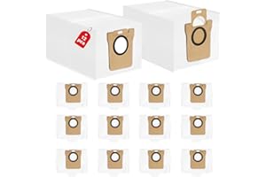 ‎SUPRBEE 12 Stück Staubbeutel kompatibel mit Xiaomi X10+ / X20+ / X10 Plus X20 Plus, Staubsaugerbeutel kompatibel mit Dreame L10s Pro Ultra Heat / L20 Ultra/L10s Ultra, Großer Kapazität Ersatzbeutel Zubehör