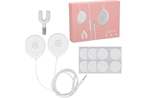 Haut-Parleurs PréNatals pour le Ventre Baby Bump Headphones Music Splitter 12 Sticker Grossesse Casque Dispositifs de Surveillance PréNatale pour Femme MèRe Blanc