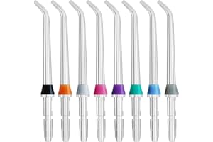 ZHXGO 8 Piezas Boquilla de Repuesto para Limpiar Ortodoncia, Resina Boquilla de Chorro de Agua Dental, Boquilla de Limpieza Profunda de Brackets Compatible para Waterpik Mayoría Modelos