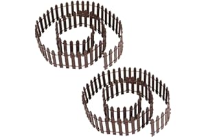 LQIOACU 2 Pièces cloture bois, Mini Clôture de Jardin Miniature Clôture en Bois pour Micro Paysage Maison De Poupée, 90 X 5cm