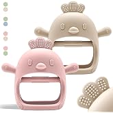 TKLake 2 Pack Baby Teething Toys, Teething Mittens for Babies, Toys 0-6 Months, Silicone Teether for Toddler Infant, Baby Boy