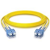 Cavo Fibra Ottica SC-SC Duplex OM2 50/125 – 1 Metro, Blindato, Per Esterno, Resistente Alle Intemperie