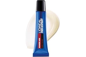 L'Oréal Crema para el contorno de ojos para hombre, Cuidado de ojeras con ácido hialurónico para combatir el envejecimiento, Para pieles secas y apagadas, Men Expert Power Age, 15ml