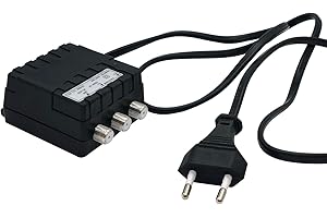 ELETTRONICA CUSANO AL200/2 - Alimentatore per Amplificatore Antenna TV, Alimentatore 2 Uscite, Alimentatore 12 Volts 200 mA, Connettore EFFE, Progettato in Italia, Made in P.R.C.