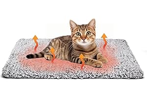JINGTOPS Manta Autocalentable Para Gatos Y Perros,Estera Calefactora Para Mascotas, Autocalentado Manta TéRmica Gato, Manta Autocalentable Para Perros, Sin Electricidad, Antideslizante, CáLida (S 50x40cm)