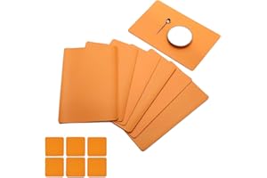 JJ JUJIN Set di 6 Tovagliette in Pelle Sottobicchieri Americana Non-scivolose Lavabile in PVC Resistente al Calore Tovaglietta per Tavolo da Pranzo Orange 45×30cm