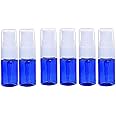 6 Pack Empty 10ml Plastic Pump Bottles Cream Shampoo Lotion Pump Bottle Refillable Sample Travel Bottles Toiletries Liquid Container Jar Pot Vial for Cosmetic Make-up (Blue)