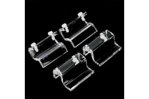 TMISHION Aquarium-Glasabdeckung, 4 Stück, Clip-Deckel-Clips für Randlose Aquarien, Klare Farbe, Halterung