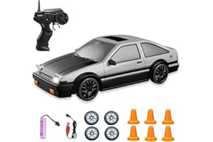 Gobesty Macchina Telecomandata, RC Drift Car 1:24, Auto Telecomandata Bambino, 15 KM/H 2.4GHz Deriva Telecomandata Auto 4WD RC Car con Luce LED, Regalo per Ragazzi Bambini da 6 8 9 10 Anni
