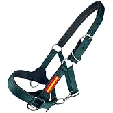 Bridle block nylon extra Los Nietos Dressage | COB size | Green color | Horse equipment | Saddlery product | Artisan traditio