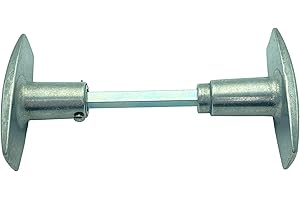 DUBOIS INDUSTRIES Bouton Double Dac en Aluminium Poli, 1 Portée, Fixation Goupille, 6mm x 80mm, grise