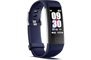 Septoui Montre Connectée Femme Homme, Montre Sport Podomètre Fitness Tracker d'Activité Sommeil Fréquence Cardiaque Tension Artérielle SpO2 Calories Smartwatch IP68 Etanche Bracelet Connecté