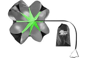 ND Sports Running Speed Training Parachute – Sprint Resistance Chute with Adjustable Waist Strap & Carry Bag | Fitness Training for Speed, Strength, Agility & Stamina – Youth & Adults