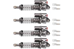 DILWE 4Pcs RC Shock Absorbers, Aluminum Alloy High Strength Springs Shocks Set Damper for Axial / SCX10 / D90 RC Crawler Car Model Car Accessories