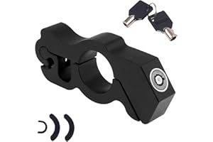 Windance Manopola per manubrio moto, acceleratore/freno/antifurto con 2 chiavi per fissare la tua moto/mountain bike/scooter in meno di 5 secondi (nero)