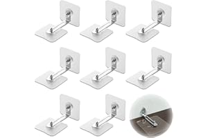 MAEXUS 8 set di sicurezza antiribaltamento per mobili, antiribaltamento, senza foratura, protezione ribaltabile per mobili, a forma di L, ancoraggi a parete per il fissaggio di mobili