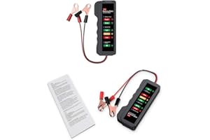 12V Vehicle Battery Tester Digital car battery current Test Tool - Suitable for All Cars Vans Mini cabs Petrol Diesel electric battery Alternator Power indicator tester BM320 by Hayatec (B310)