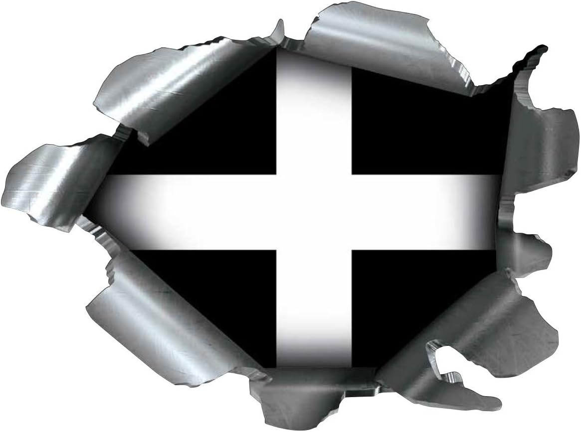 Speed Demons Pride Burst RIP Torn Tear Sticker Graphic SELF Adhesive for Any Surface Including LAPTOPS and Cars - Cornwall Cornish Flag