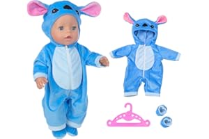 YITULOU Abbigliamento per bambole per neonati, abbigliamento per bambole per neonati per bambole da 35-43 cm, set di vestiti per bambole, set di costumi per bambole per ragazzi e ragazze, accessori per