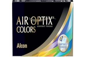 Air Optix Colors Lenti a Contatto Mensili, Colore Green, 2 Lenti, BC 8.6 mm, DIA 14.2 mm, 0,00 Diottrie - Senza Gradazione
