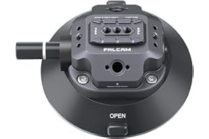 PICTRON FALCAM F22 Support voiture ventouse pour caméra avec attache rapide, 4,5" support ventouse à vide avec vis 1/4'', 3/8'', support voiture pour caméra d'action pour DJI OSMO, GoPro Hero, Sony, DSLR etc
