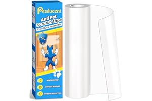 Petslucent Door Protector from Dog Scratching, Cat Anti Scratch Tape， Clear Training Self Adhesive Tape for Carpet, Sofa, Couch, Door (20cm x 5m)