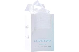 ISOCLEAN Disposable Face Towel - Soft Cotton Dry Wipes for Make-up Removal, Facial Cleansing & Skincare - Dual-Texture Design, Gentle Face Cloth for Sensitive Skin with No Added Fragrance - Box of 60