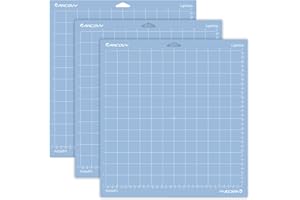 RANCOVY Tappetino da taglio per Cricut Maker 3/Maker/Explore 3/Air 2/Air/One Light Grip per Cricut Adesivo Quilting Tappetino da taglio 30,5 x 30,5 cm, Blu Confezione da 3